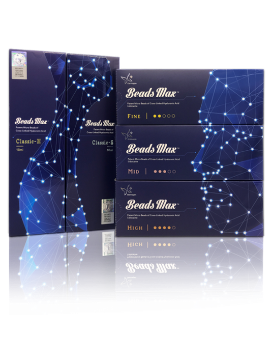 Beads Max Fine filler for fine lines and wrinkle smoothing
Light hyaluronic acid filler for forehead and crow’s feet
